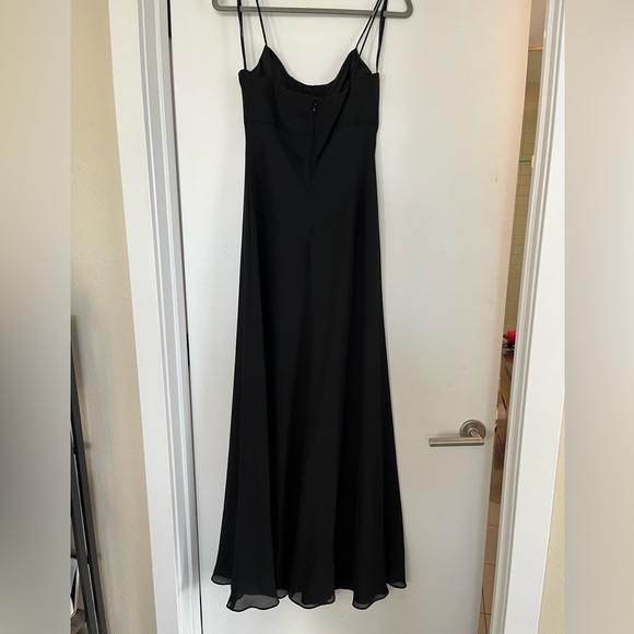 Black cowl neck floor length dress - Picture 2 of 5